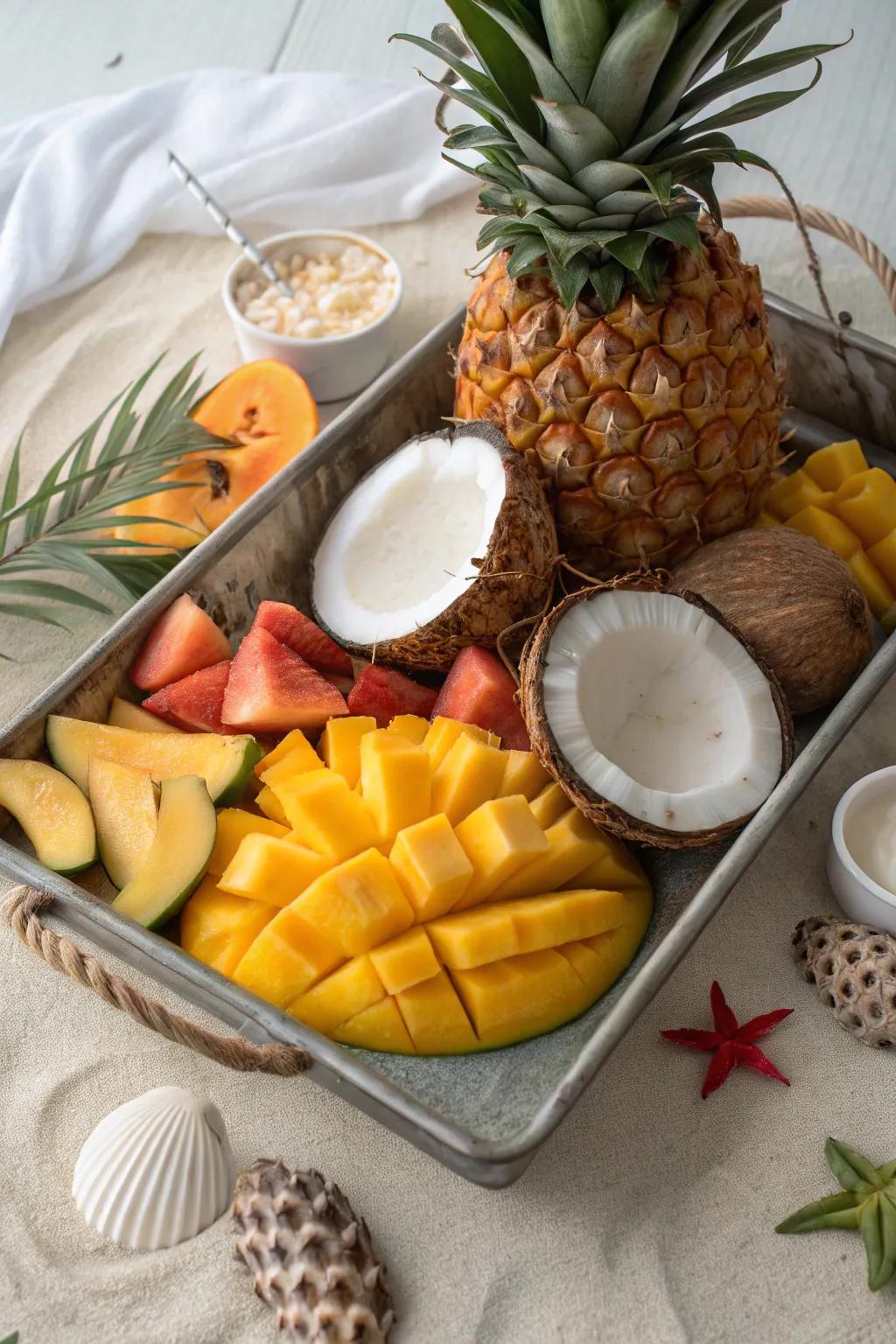 A fruit presentation bringing the flavors of the tropics directly to your table.