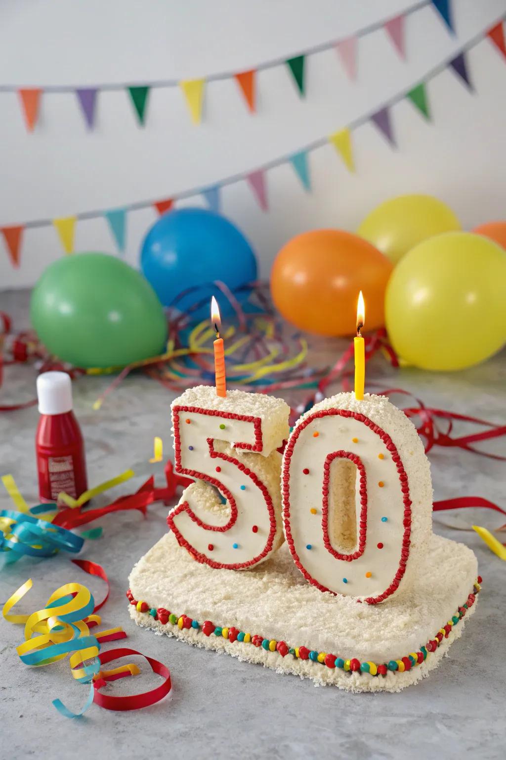 Light up the candles and keep the safety tool ready for a sizzling 50th!