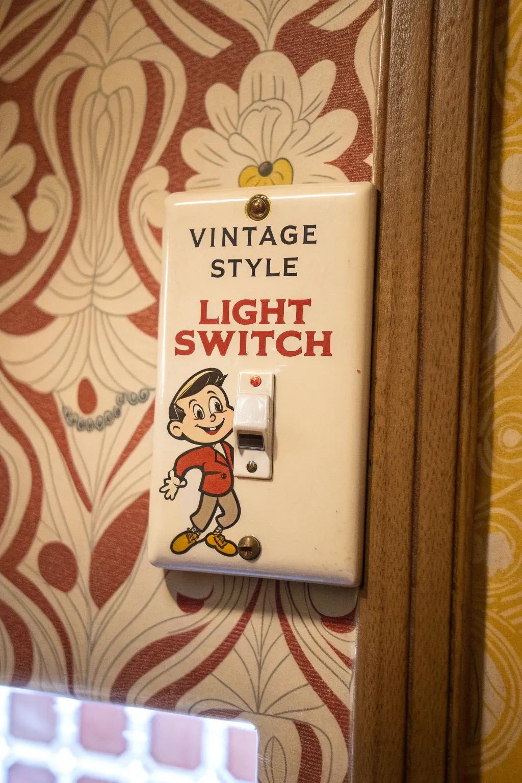 A lovely retro animation plate delivers vintage vibes to your decor.