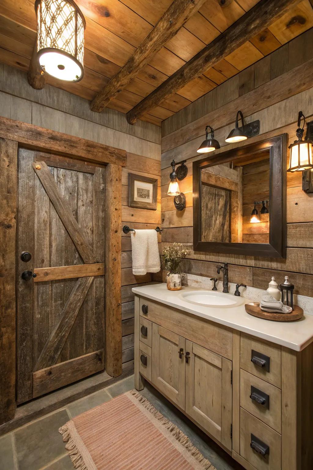 Rustic details transform any space into a snug countryside getaway.