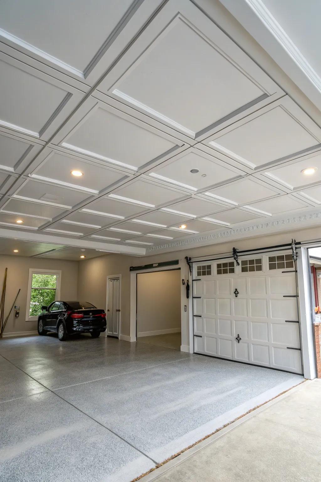 A plasterboard ceiling delivers a refined, completed impression that is readily adaptable.