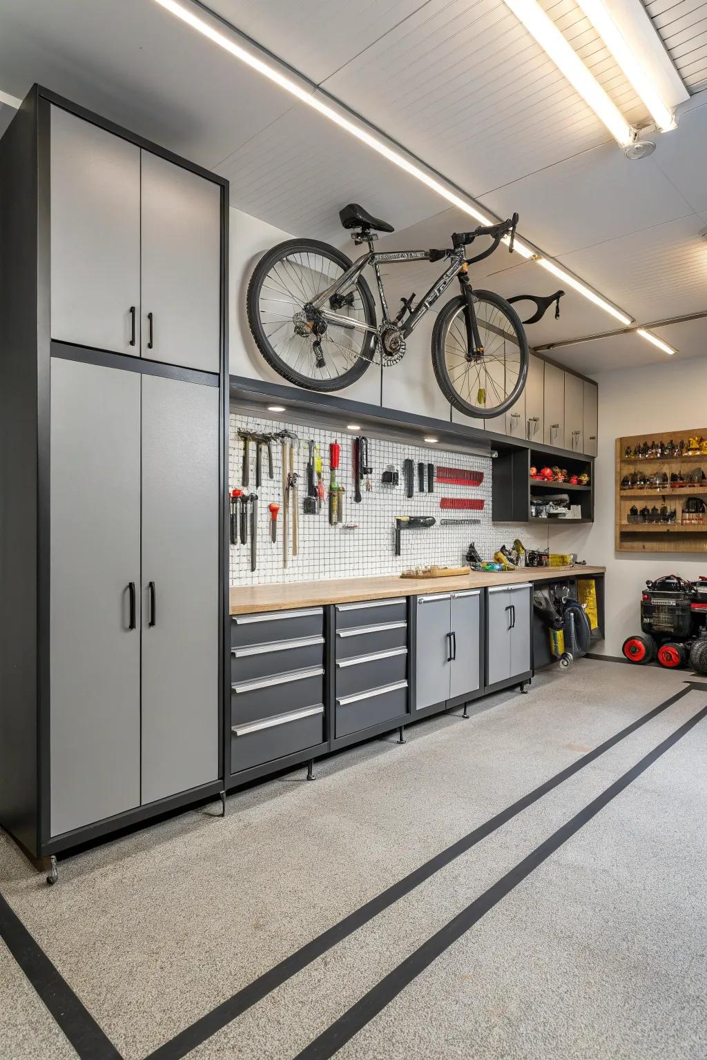 Bespoke storage units can make your garage both orderly and chic.
