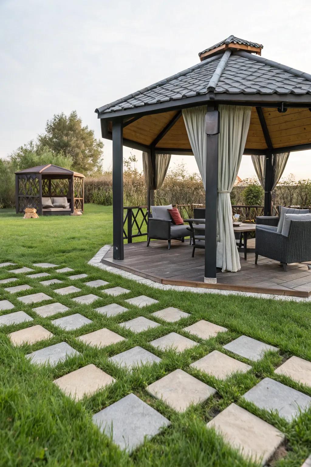 Snap-together deck squares present a polished and adaptable flooring solution.