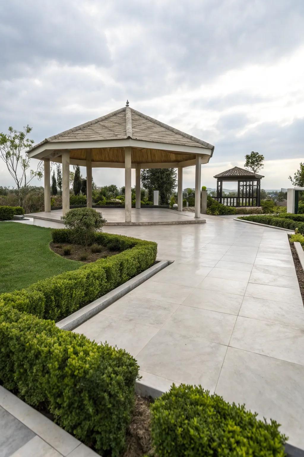 Realize contemporary sophistication through concrete tile flooring.