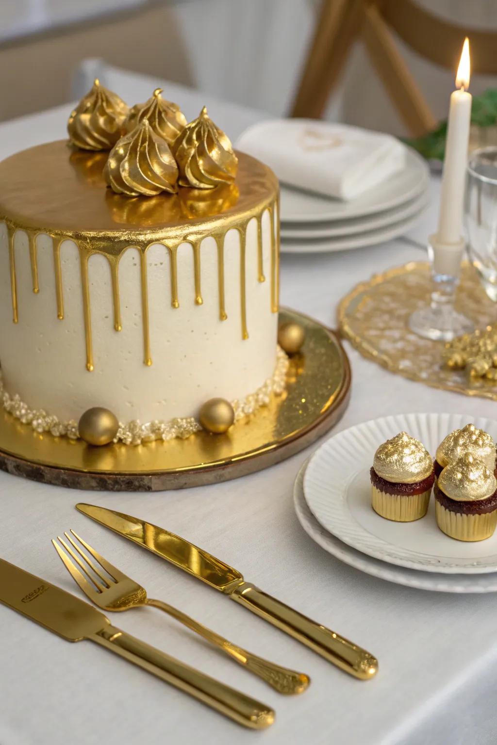 A golden birthday confection that's sure to impress.