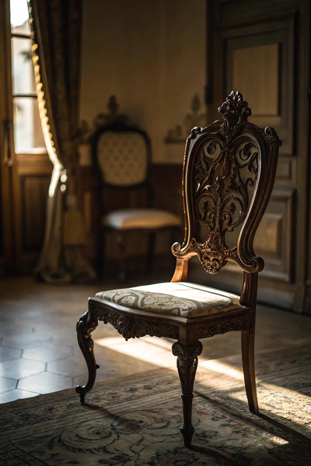 Period furnishings introduce a dash of heritage and sophistication.