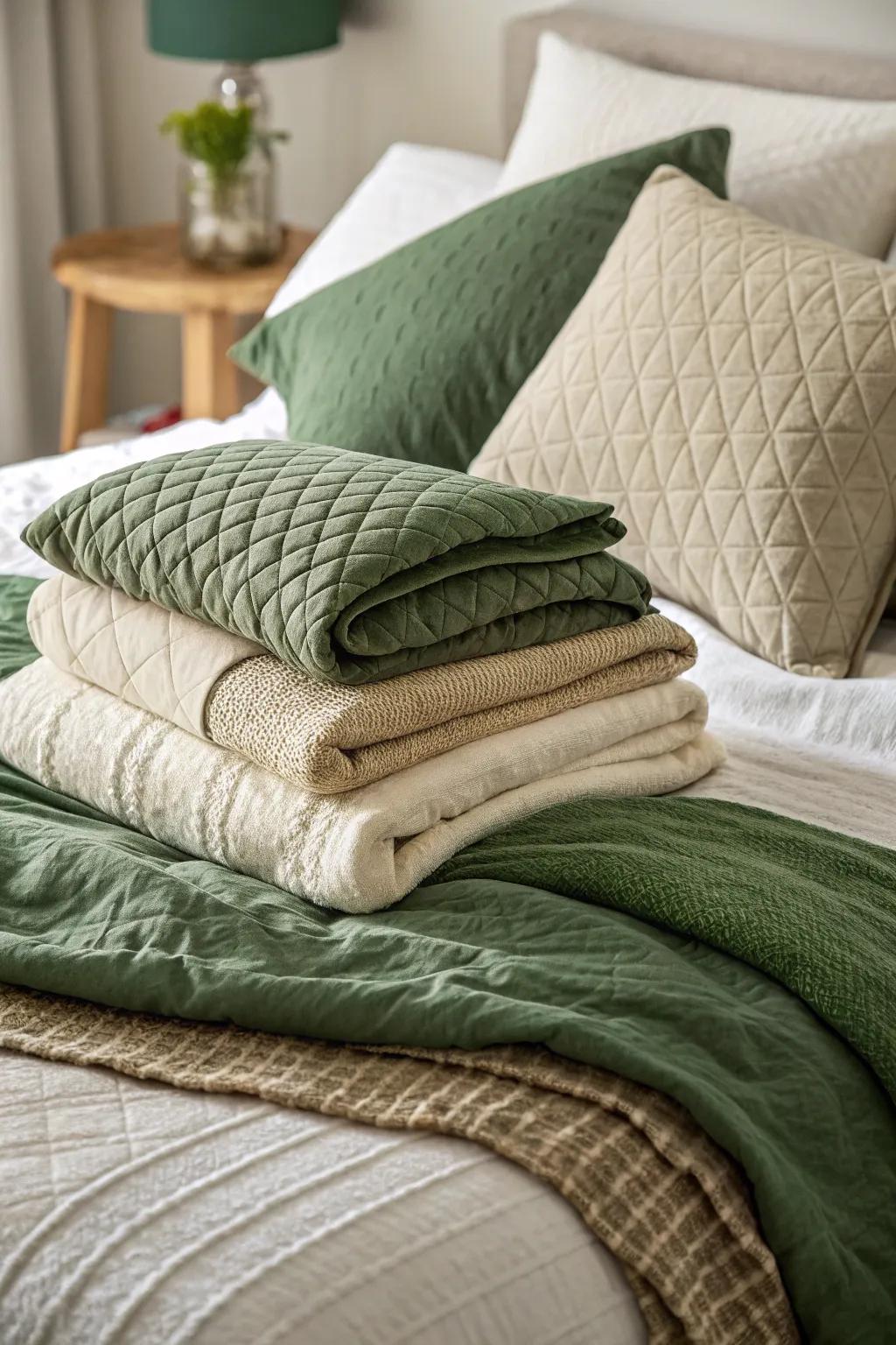 Tactile surfaces generate an inviting warmth within your bedroom.