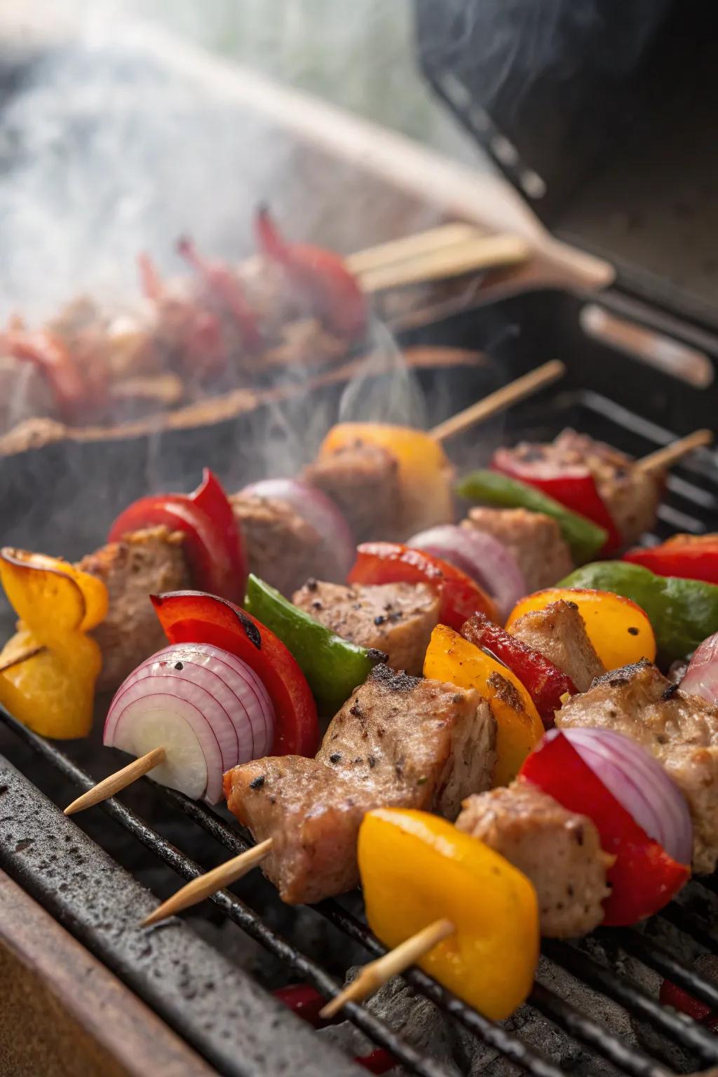 Radiant and delectable, skewers are a beloved choice for grilling.