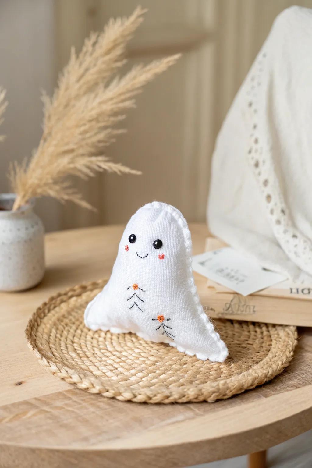 Accept the appeal of hand-crafted Halloween using minimalist specter plushies, which are suited to a fun hint of spookiness.