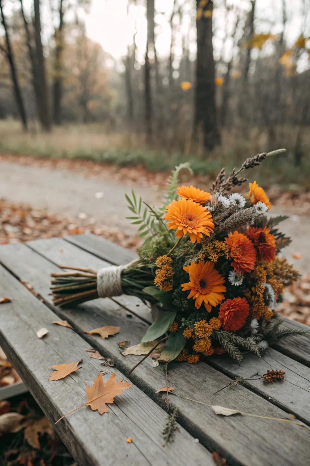 Wild blossoms imbue a sprinkle of earth-given enchantment into any Halloween nuptials.