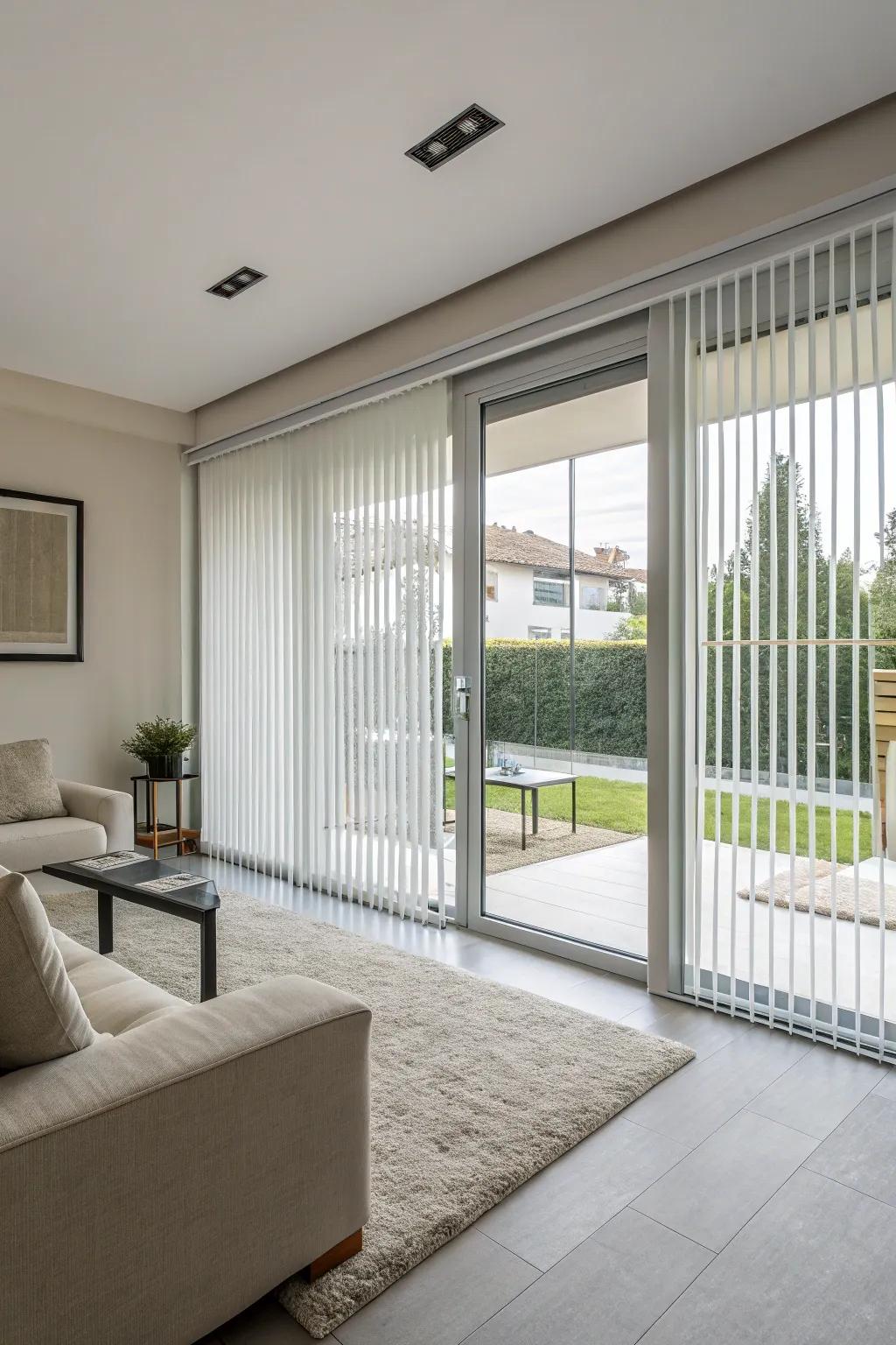 Upright window strips present a streamlined, practical choice.