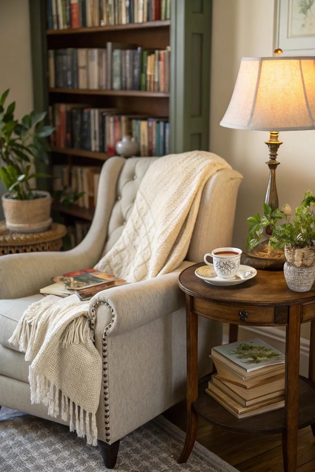 Repurpose a corner into a haven with an inviting reading nook.