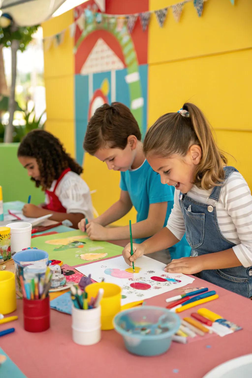 A DIY art station serves as a hub for creativity and personal expression.