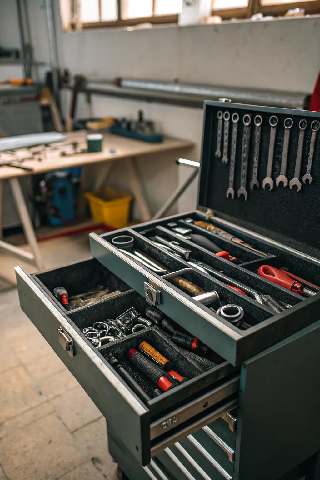 Sectioning is key to keeping your tools organized.