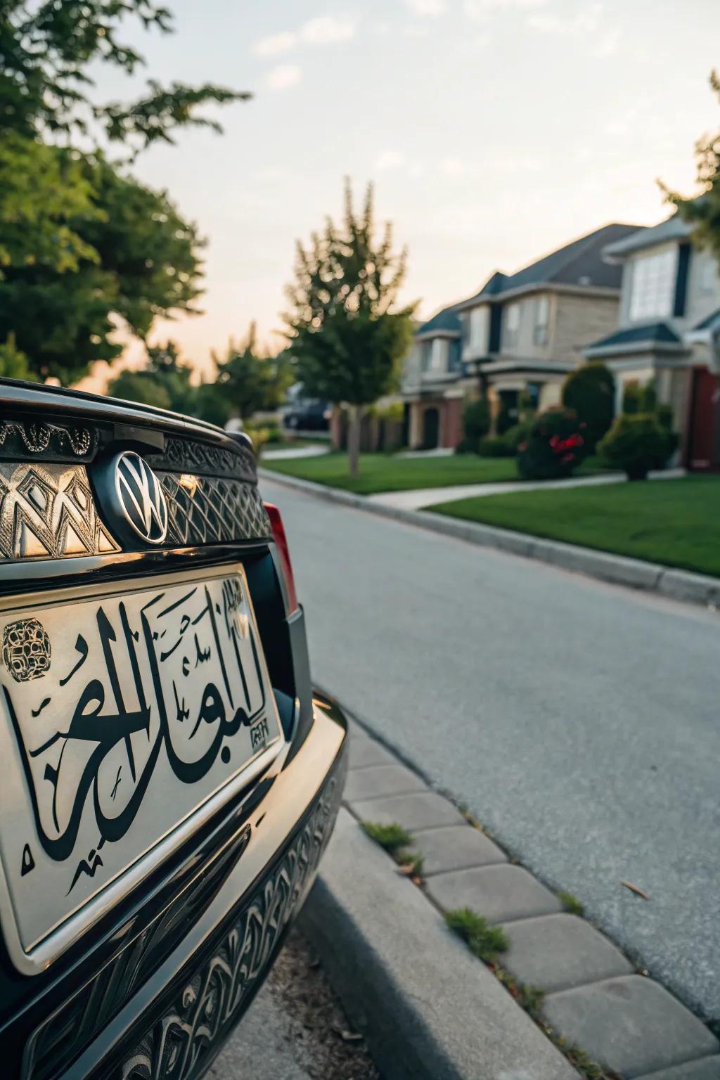 Imbue sophistication with Arabic writing.