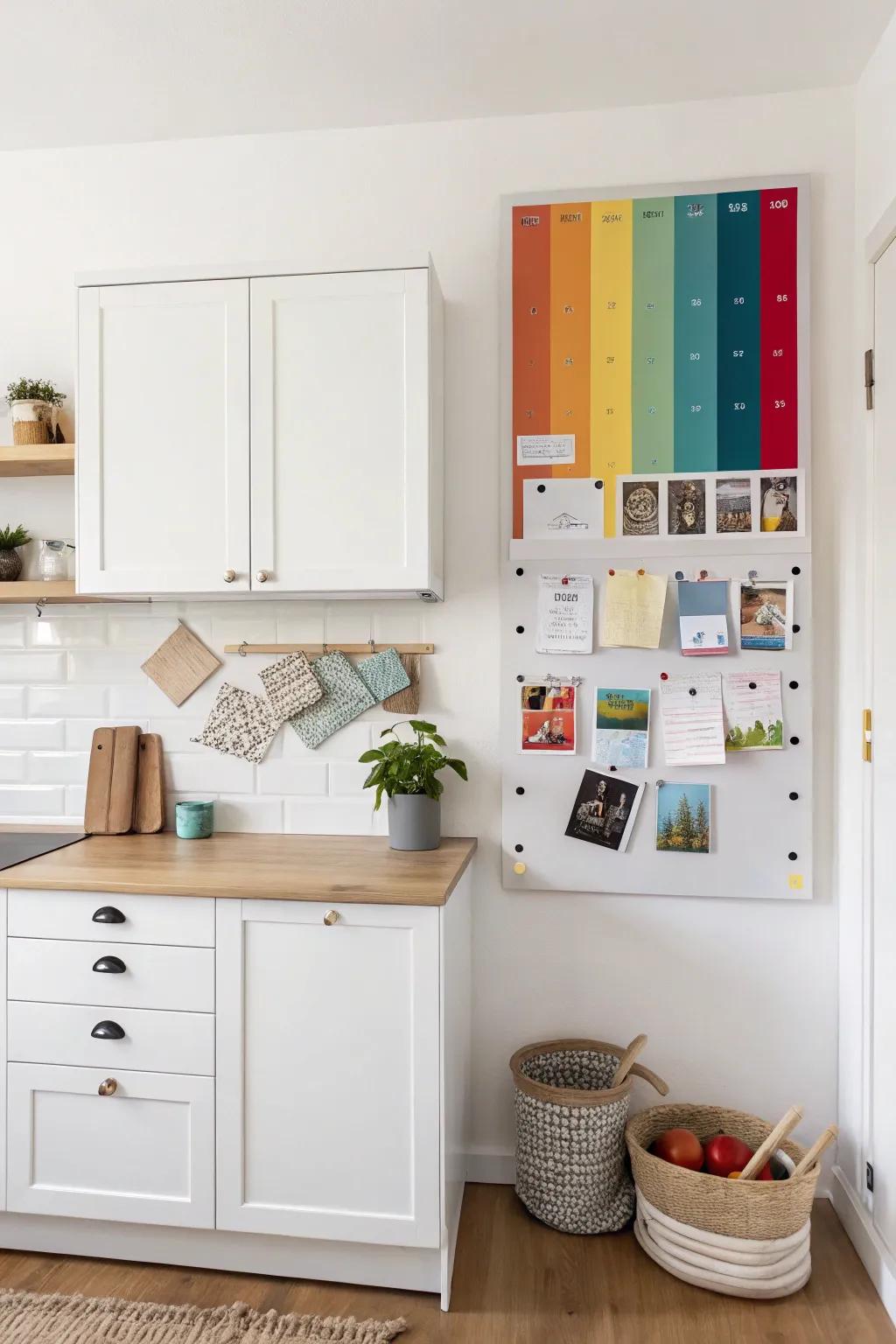 Introduce a burst of color with a chic ferrous board.