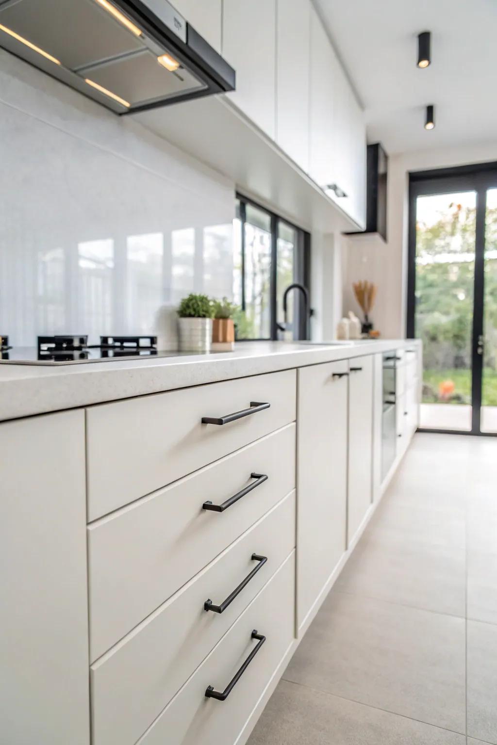 Simple aesthetics bring a hint of modern sophistication to any kitchen.