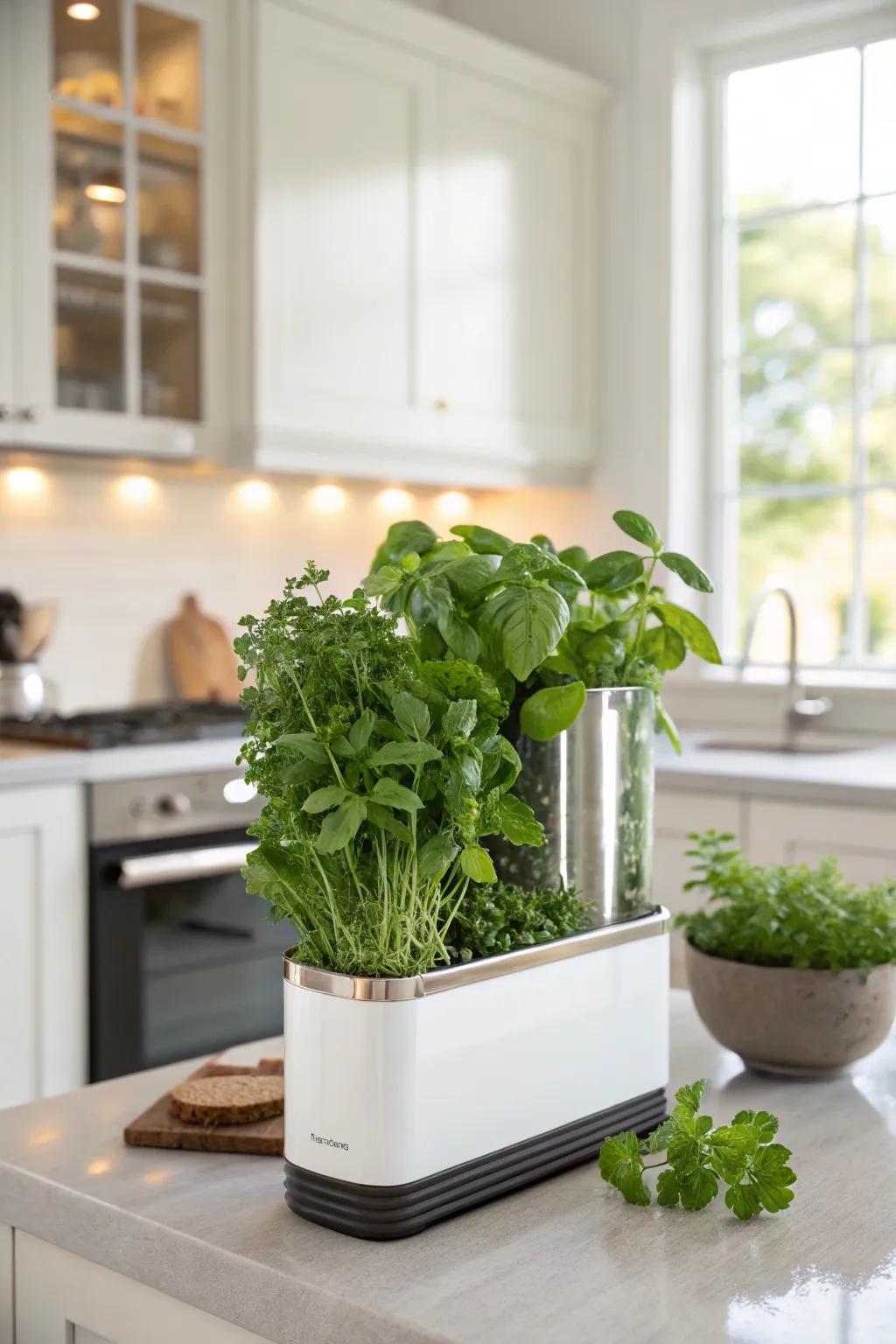 Maintain the freshness and flavor of herbs with a practical herb keeper.