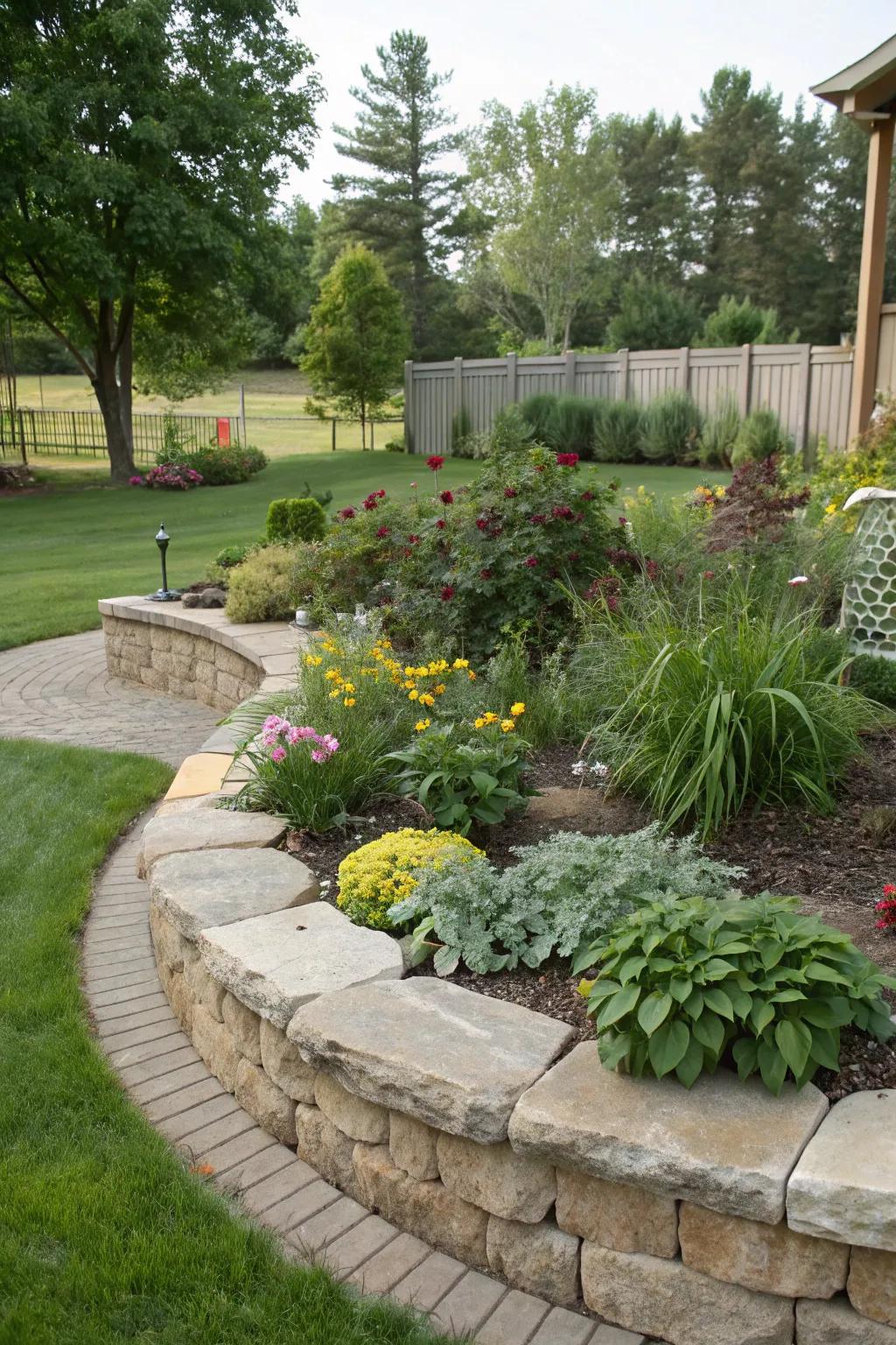 Demarcate boundaries and enhance sophistication with stone borders.