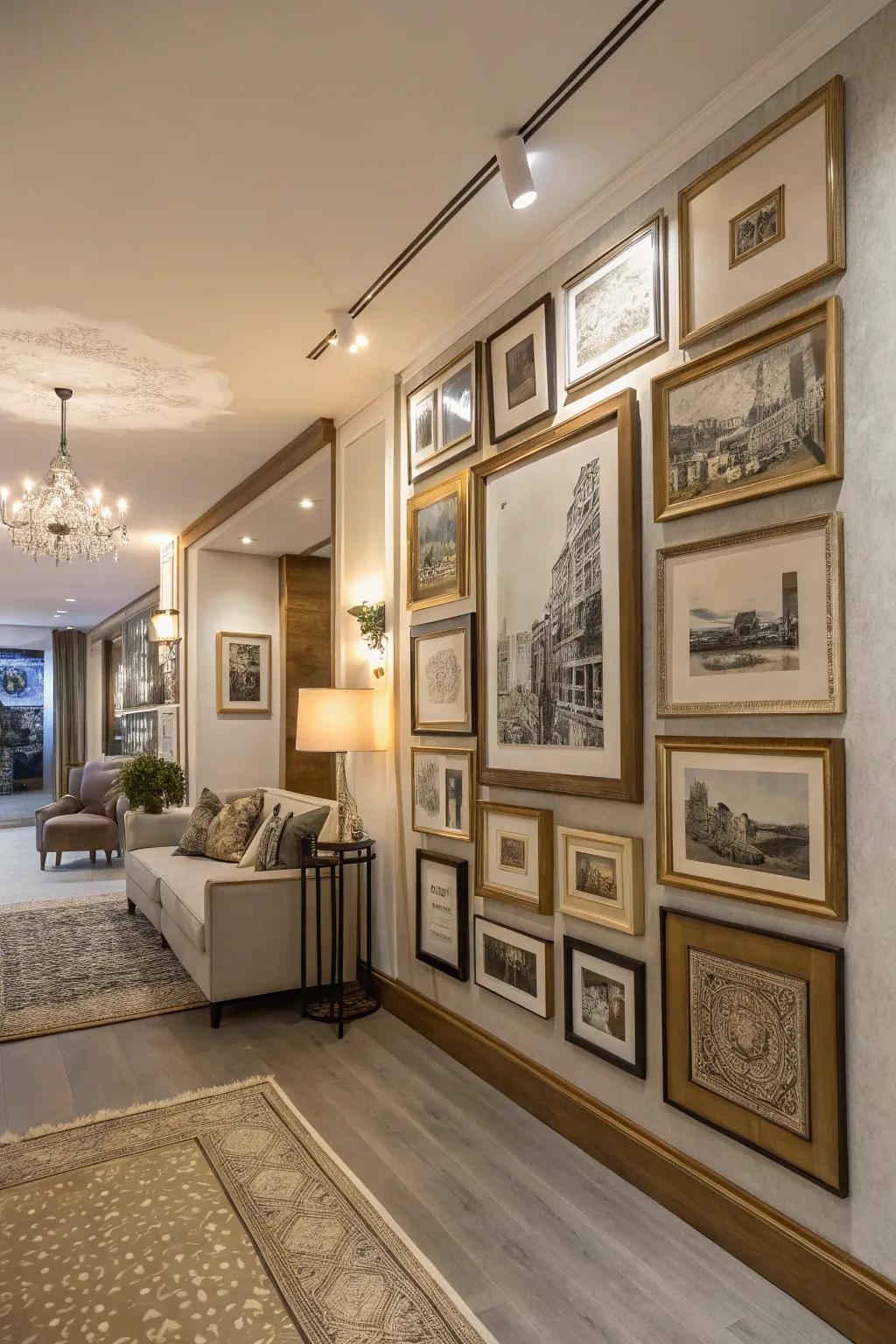 Blend various frame styles for a personalized aesthetic.