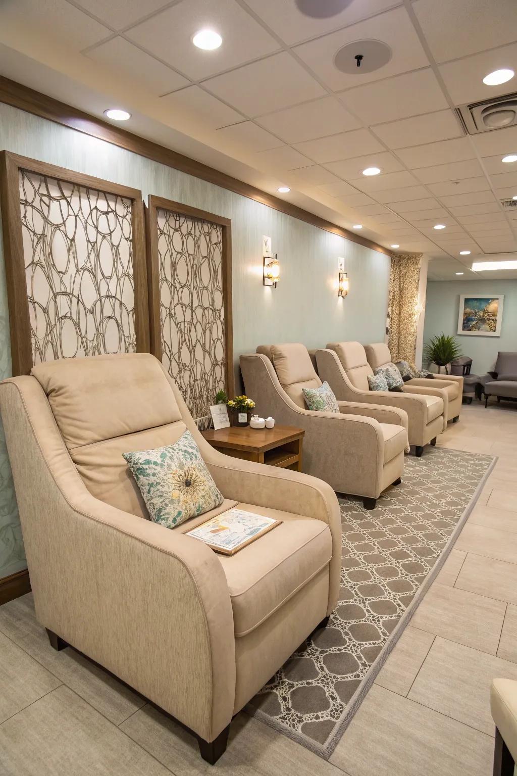 Inviting seating that welcomes and comforts.