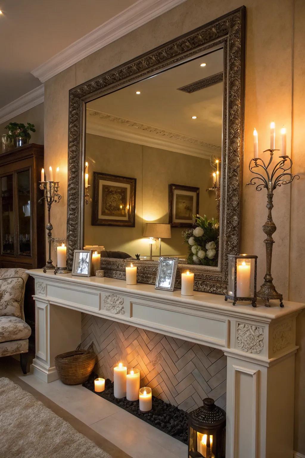 Mirrors can trick the eye and add space.