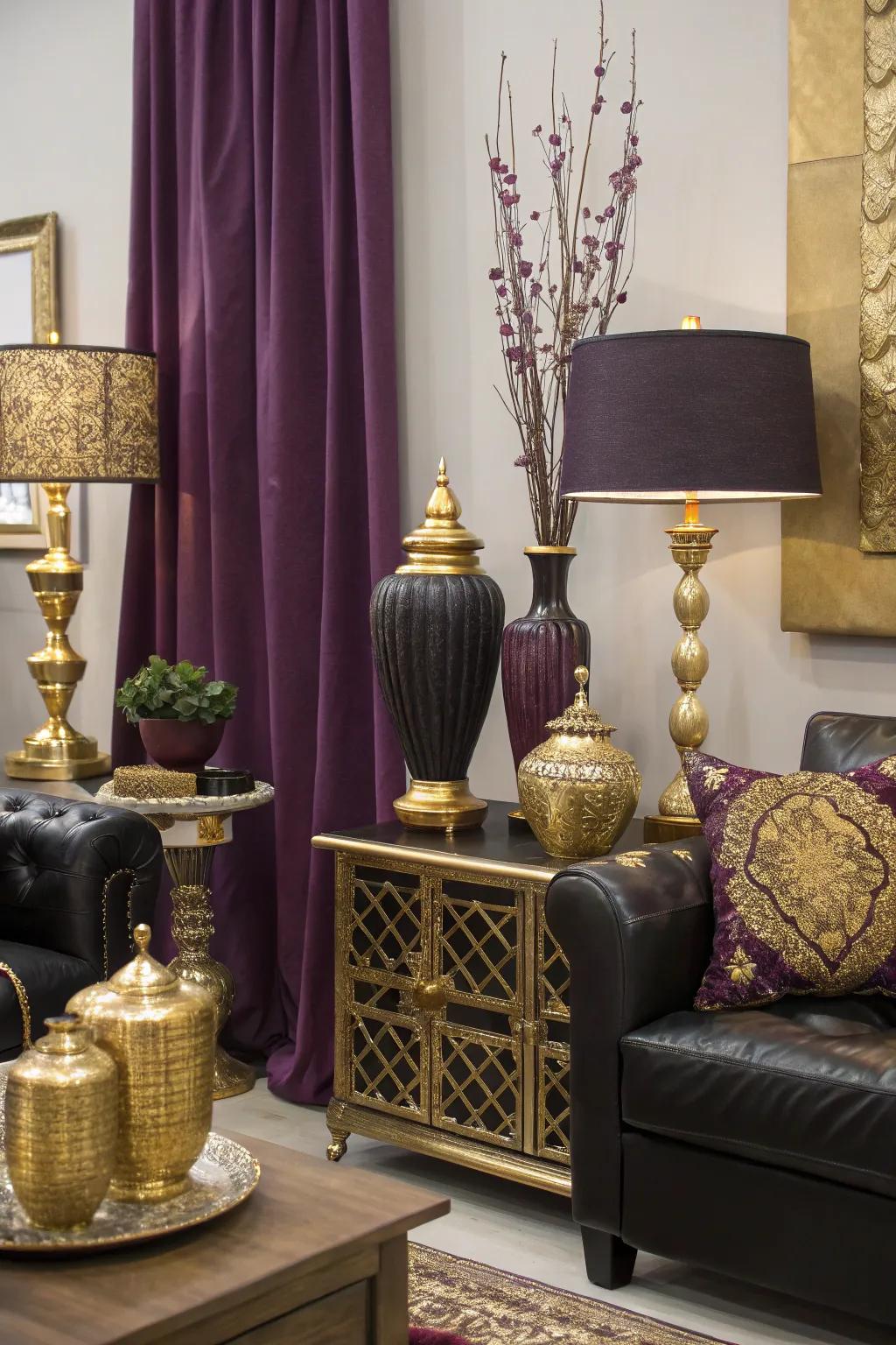 A rich and elegant color scheme ideal for a masquerade quinceañera.