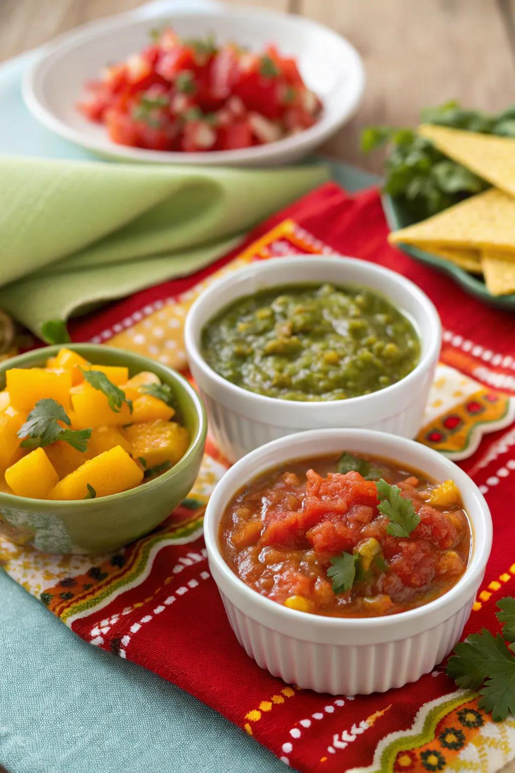 A trio of salsas to satisfy all palates.