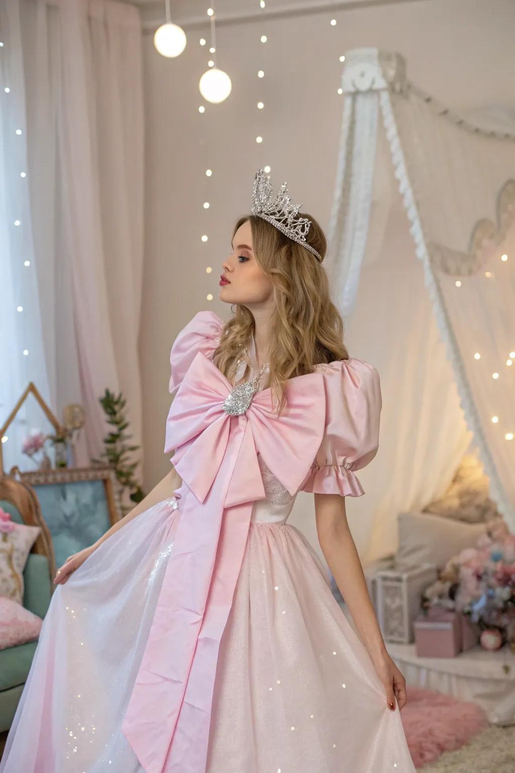 A fairy tale persona revitalized with a high-fashion perspective.