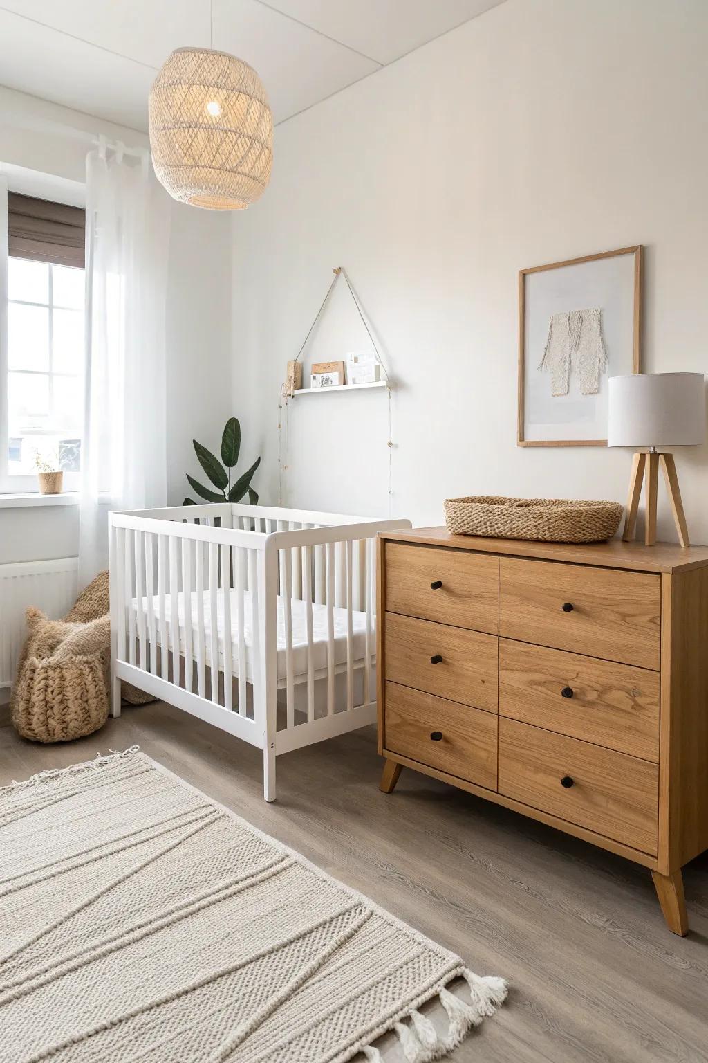 Uncluttered furniture maintains the room’s spacious and stylish appearance.