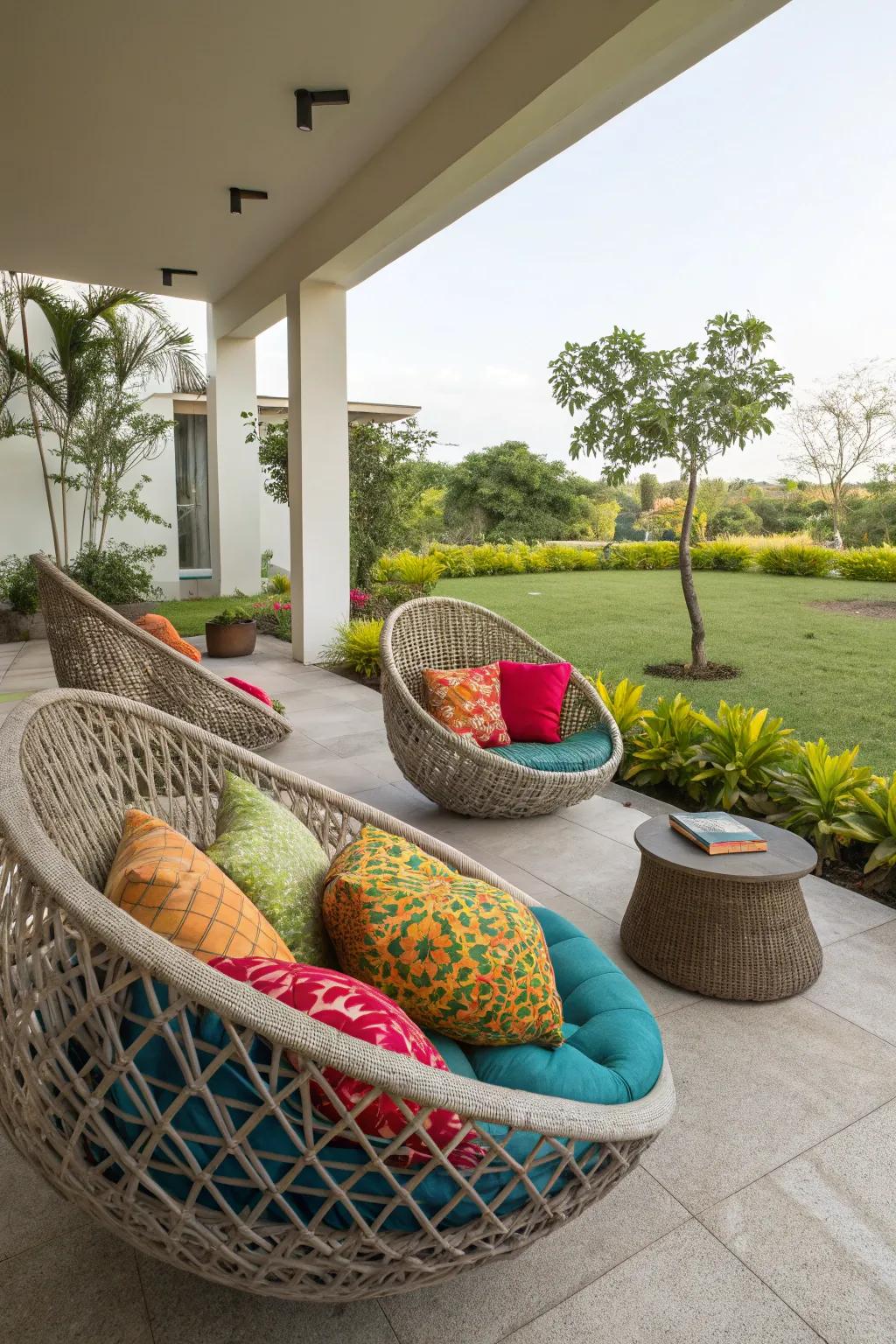 A comfortable lounge area can transform any corner into a tranquil retreat.