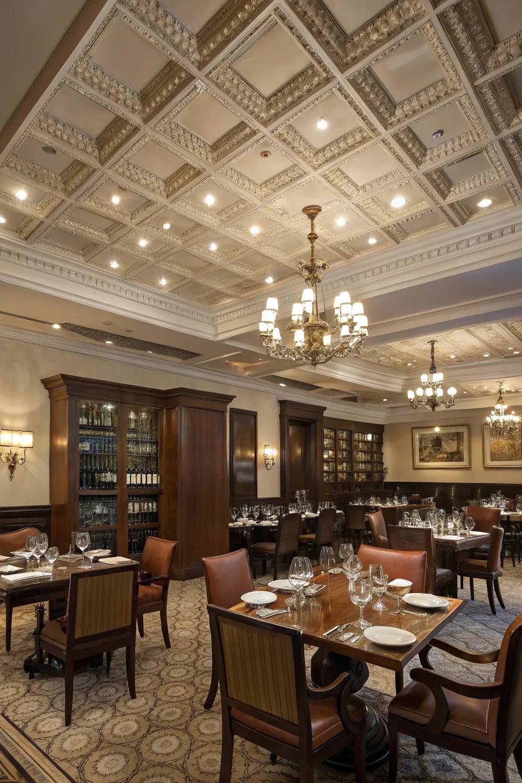 Panelled ceilings bring charm and depth.