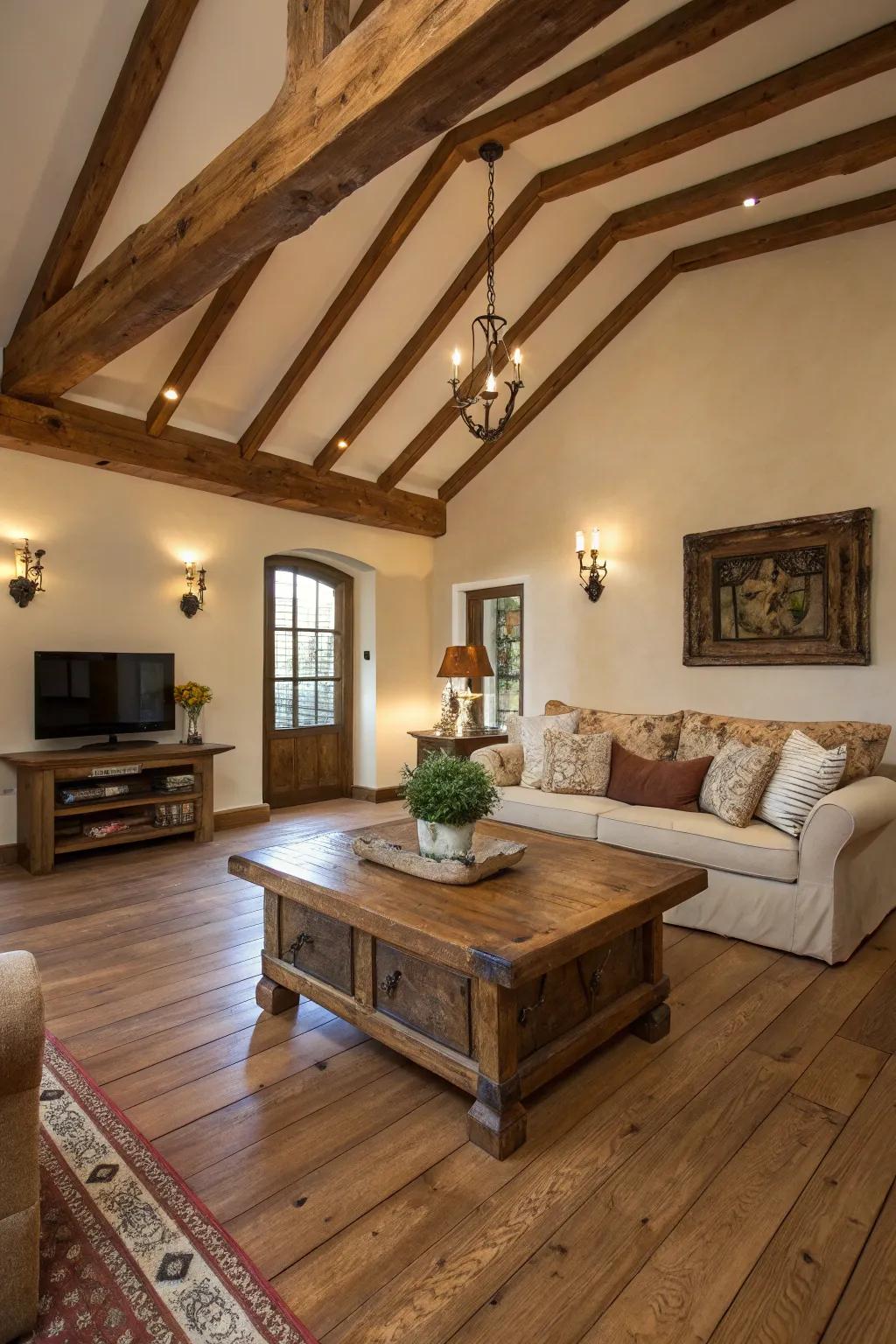 Original timber features inject warmth and appeal into this modern farmhouse setting.
