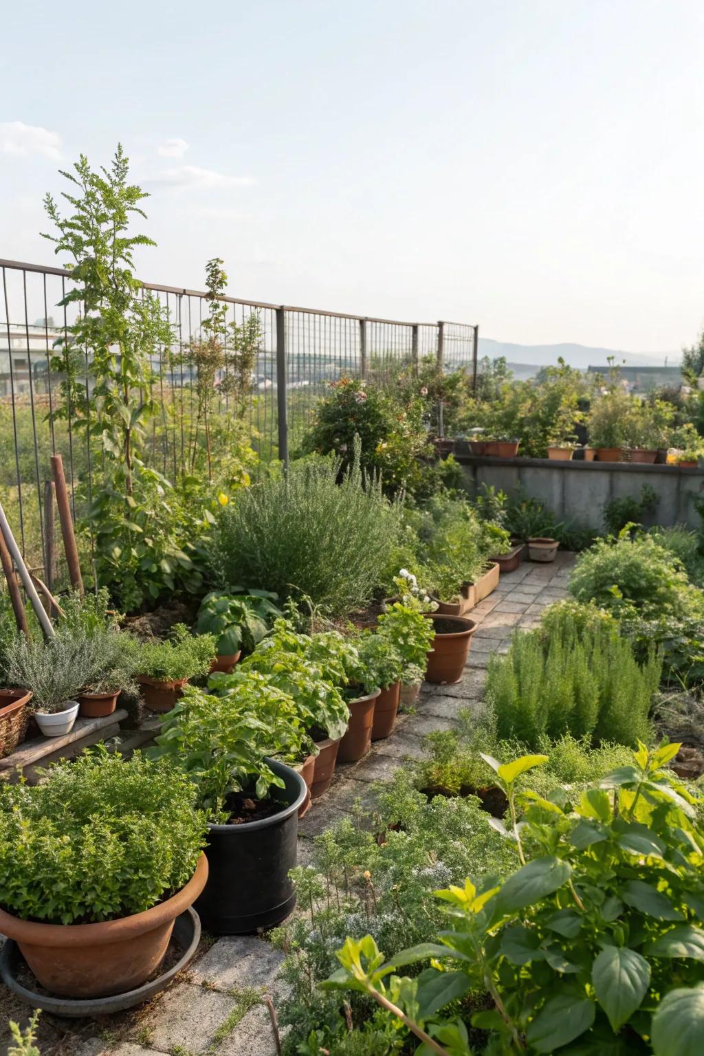 An assortment of verdure breathing life into a small garden space.