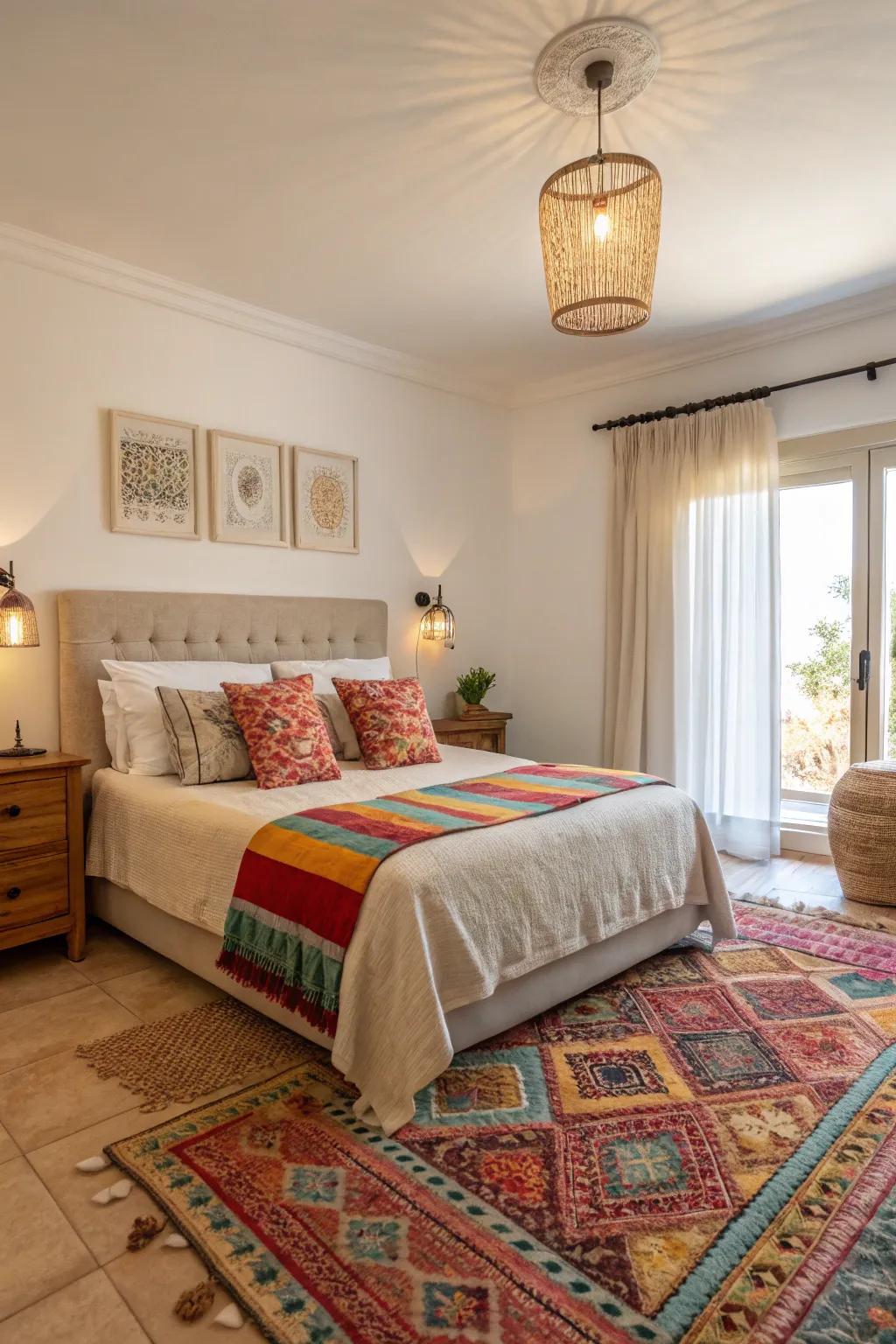 Muted hues offer a relaxing background, with colorful highlights injecting vibrancy.