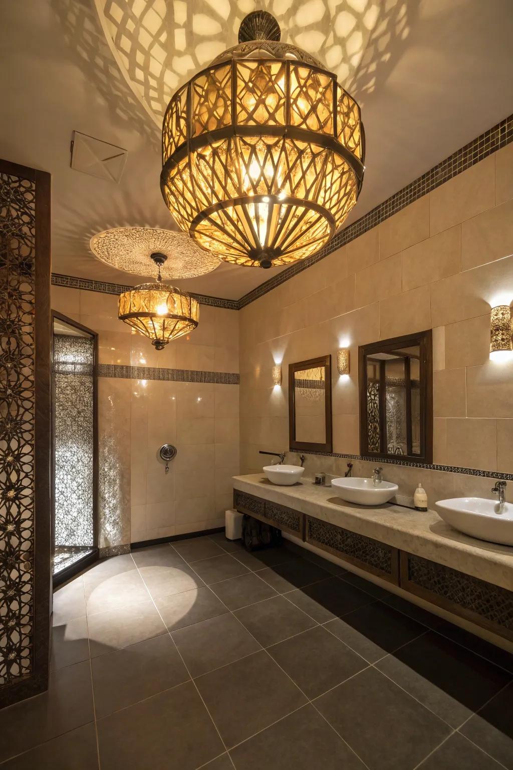 Impressive illumination elevates the subdued sensation of your bathroom.