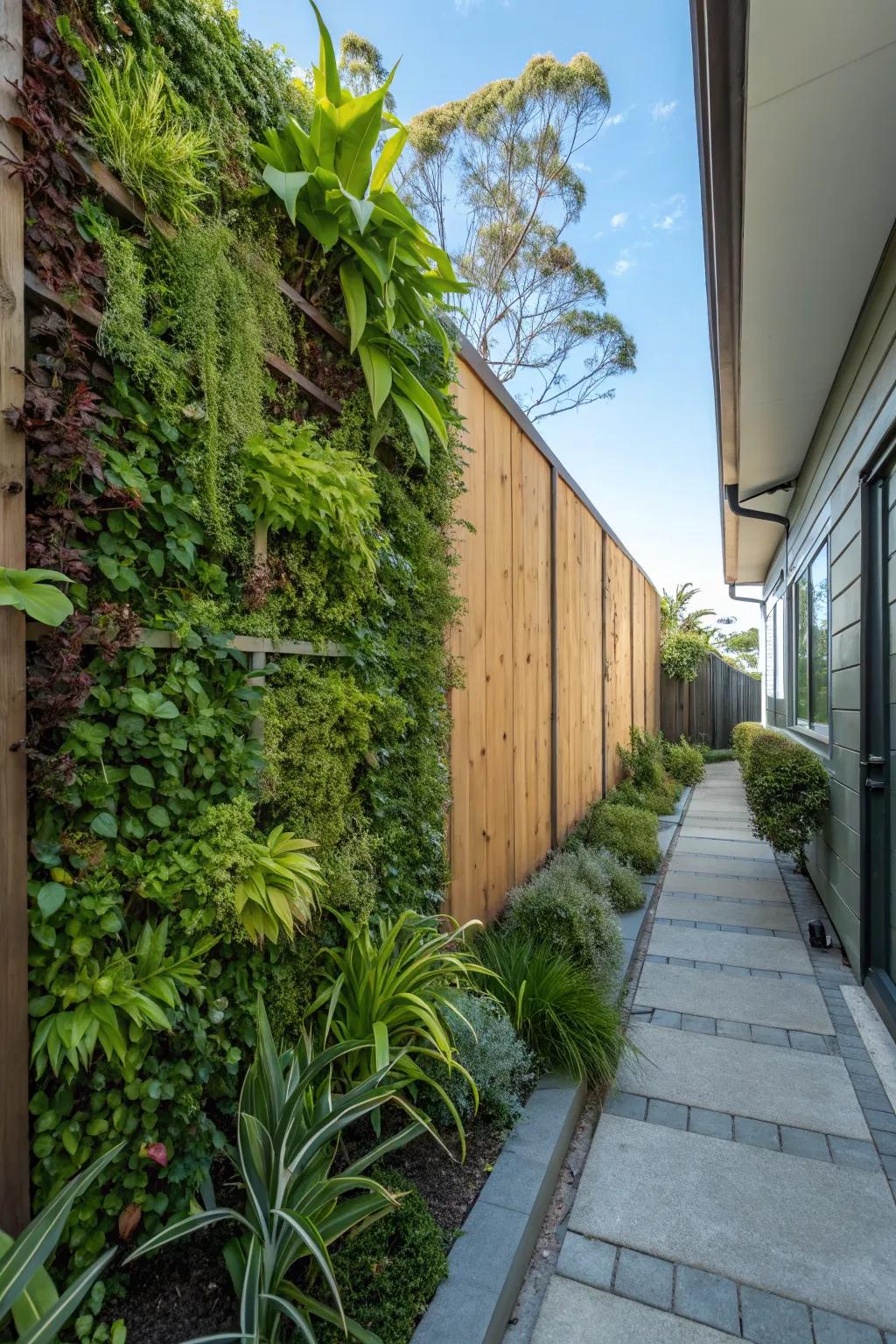 Vertical gardens boost greenery in limited spaces.