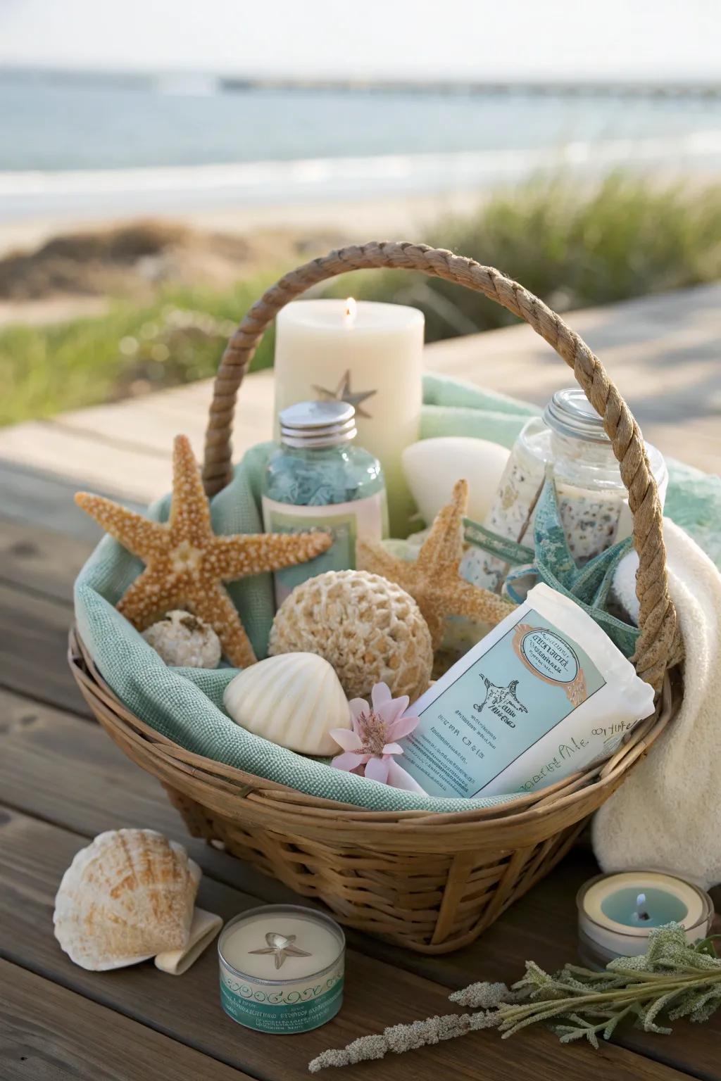 A seaside present hamper is an enchanting delight for any enthusiast of the ocean.