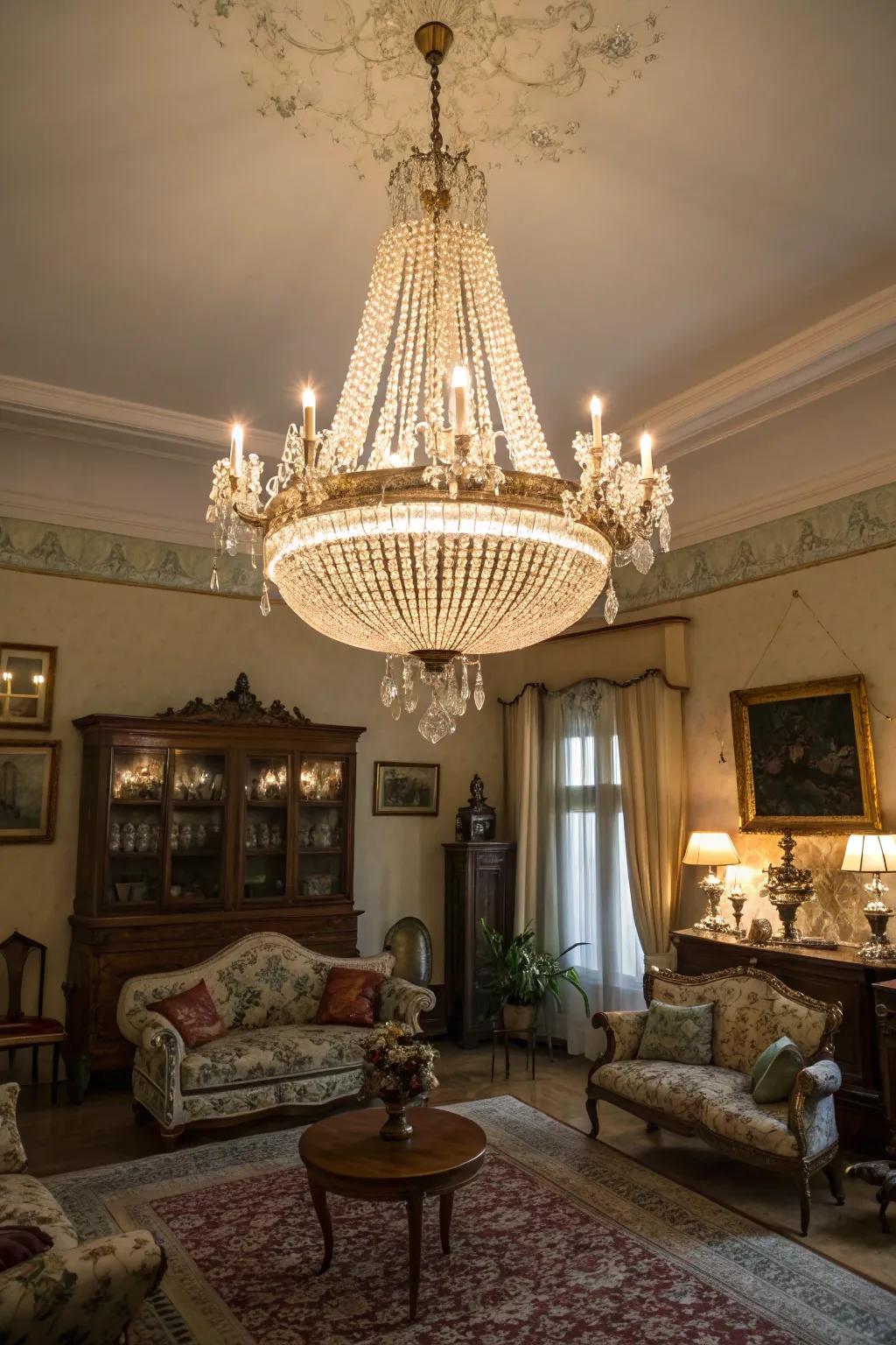Time-honored fixtures infuse drama and warmth into your area.