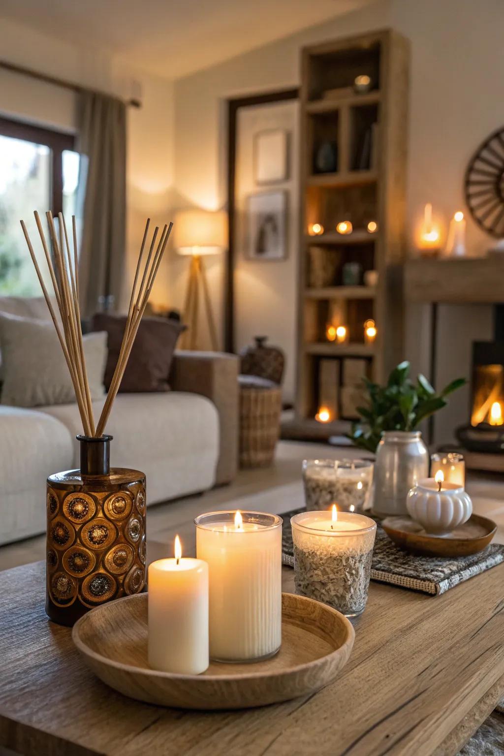 A refined aroma can instantly make visitors feel at home.