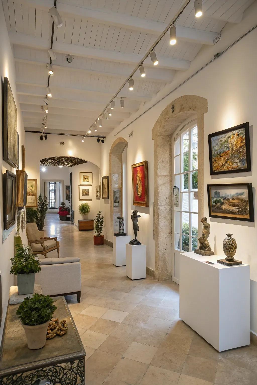 An art gallery concept heightens the sophistication of your open house.