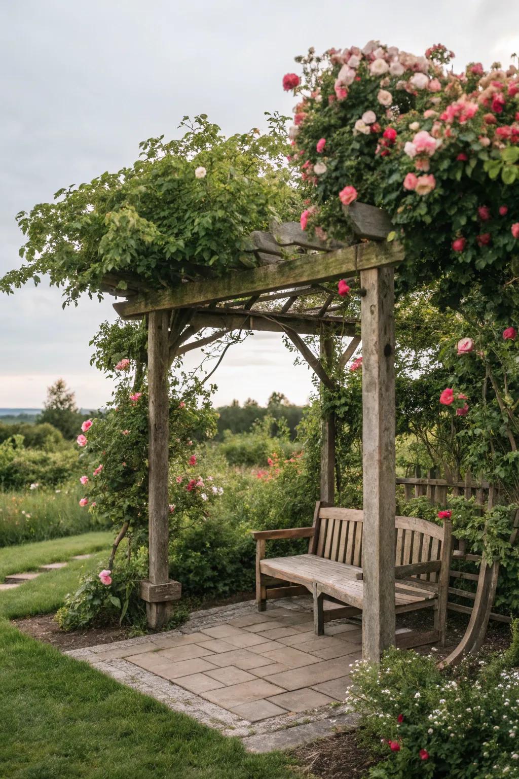 A shaded walkway can turn your garden into an idyllic retreat.