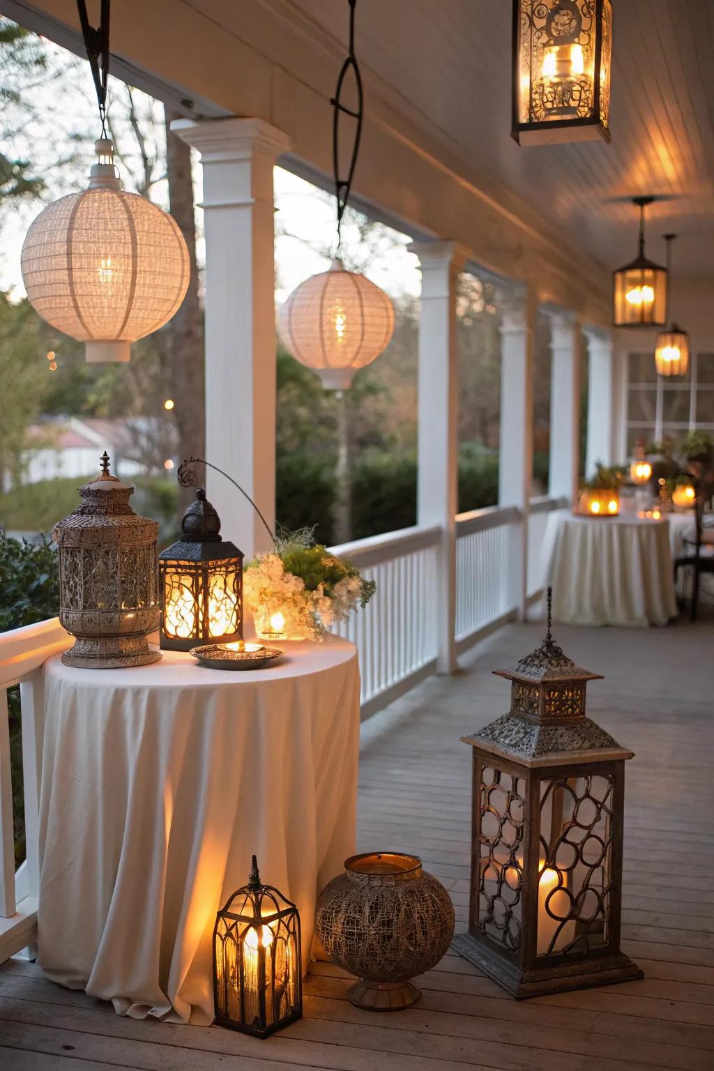 Lights offer your veranda elegance and warmth.