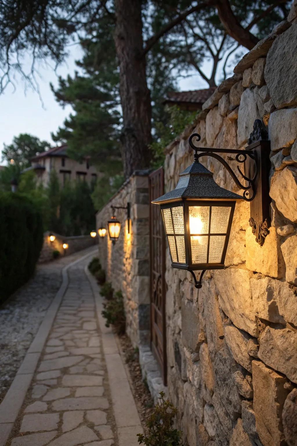 Lantern-style lights bring a classic, inviting feel to any outdoor space.