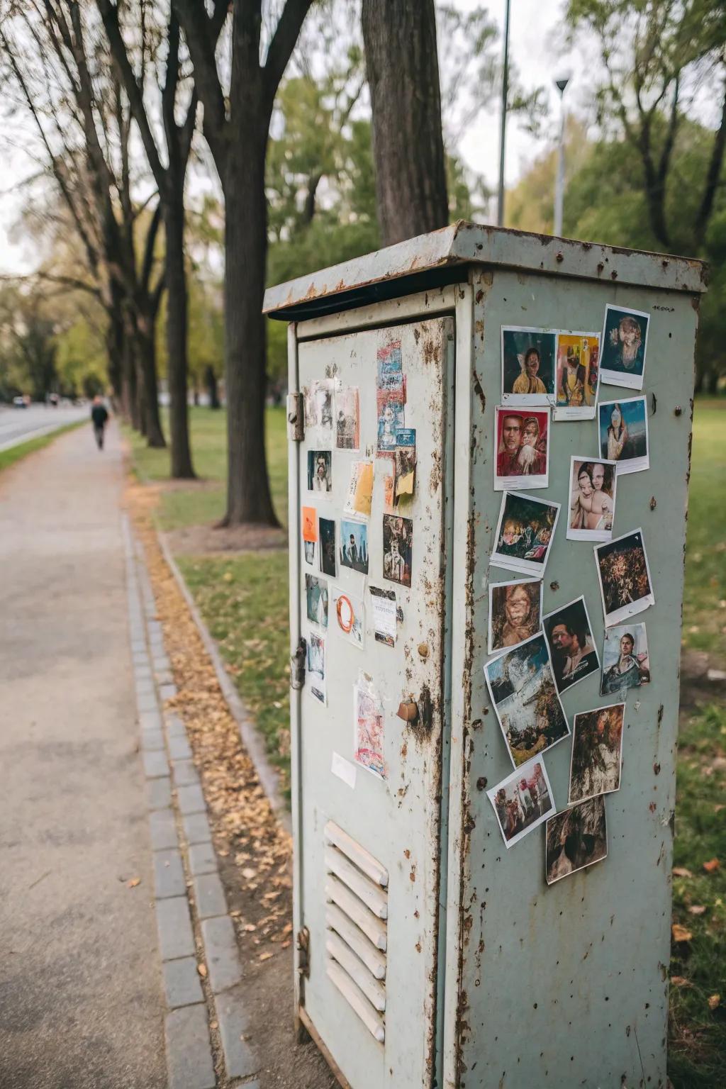 Render your locker uniquely yours by incorporating a mosaic of beloved snapshots.