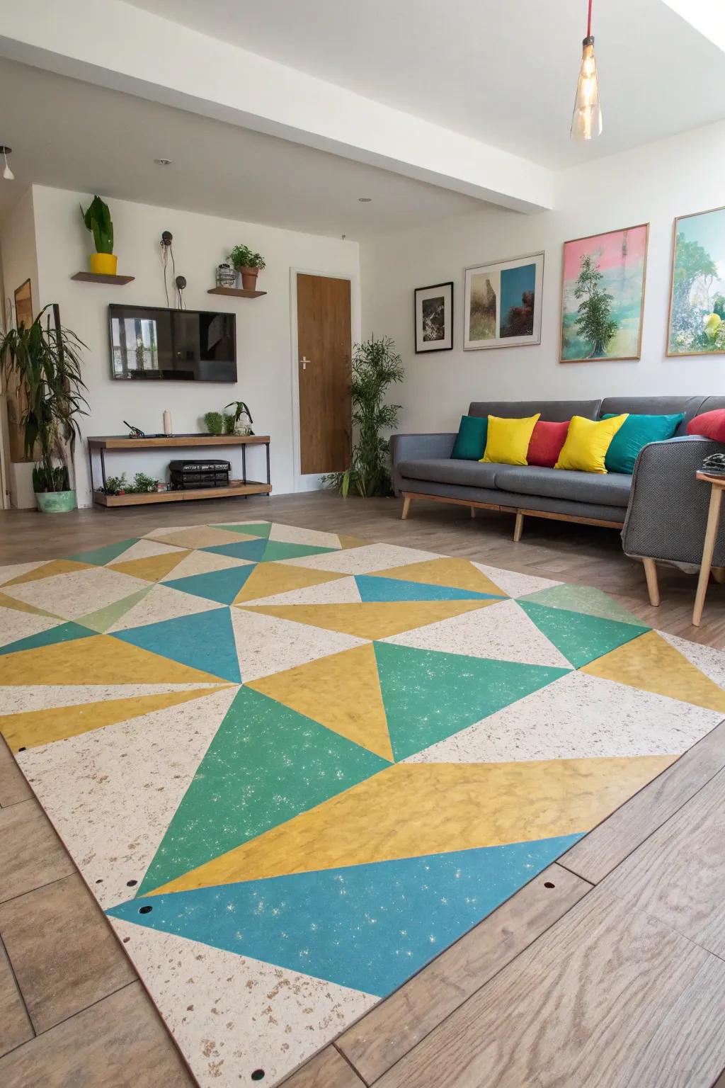 Geometric designs contribute a burst of individuality and complexity.