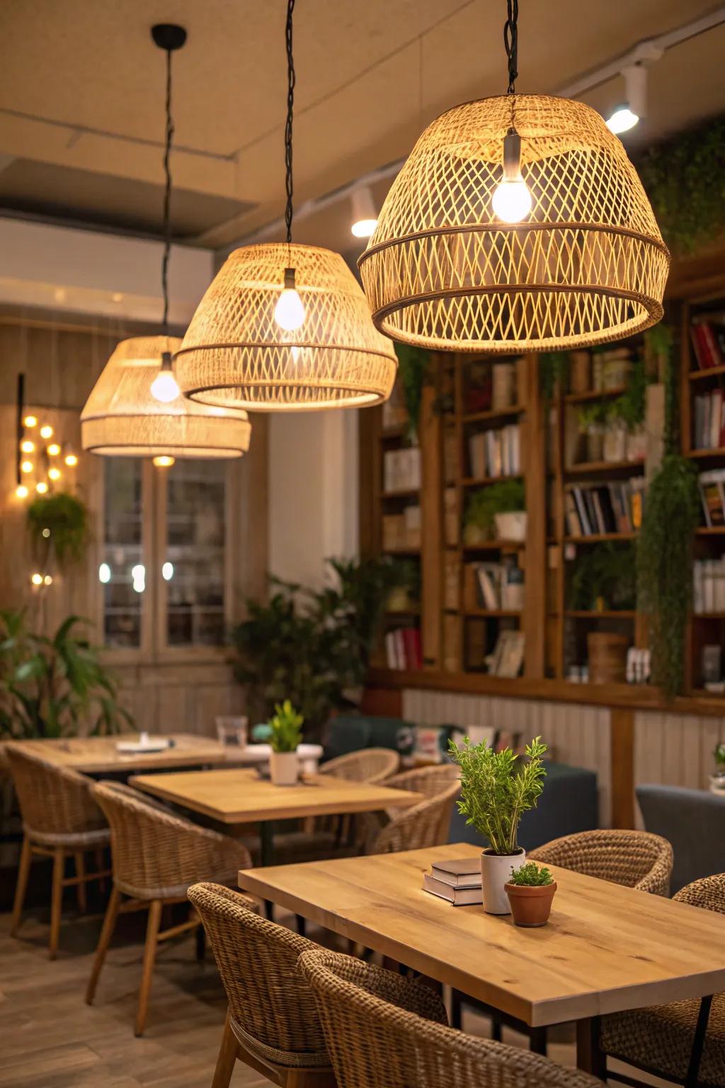 Natural materials foster a welcoming and comforting ambiance.