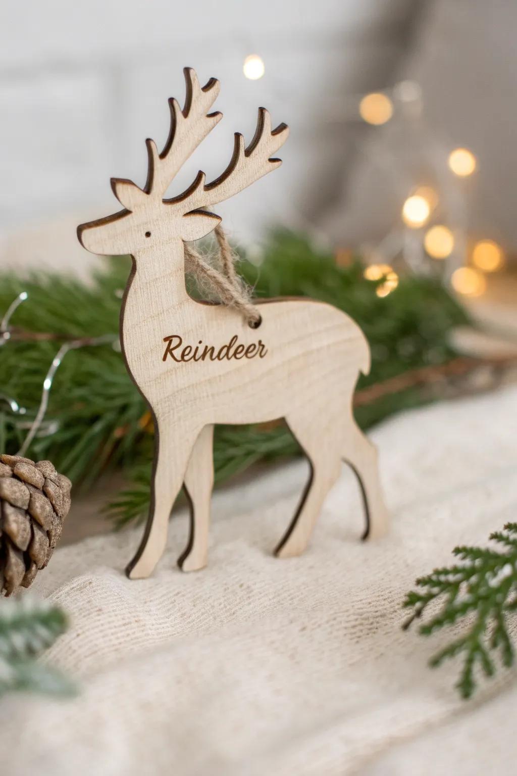 Make your family tree come to life using personalized reindeer decorations, which capture the feel of Scandinavian simplicity and heartfelt craftsmanship.