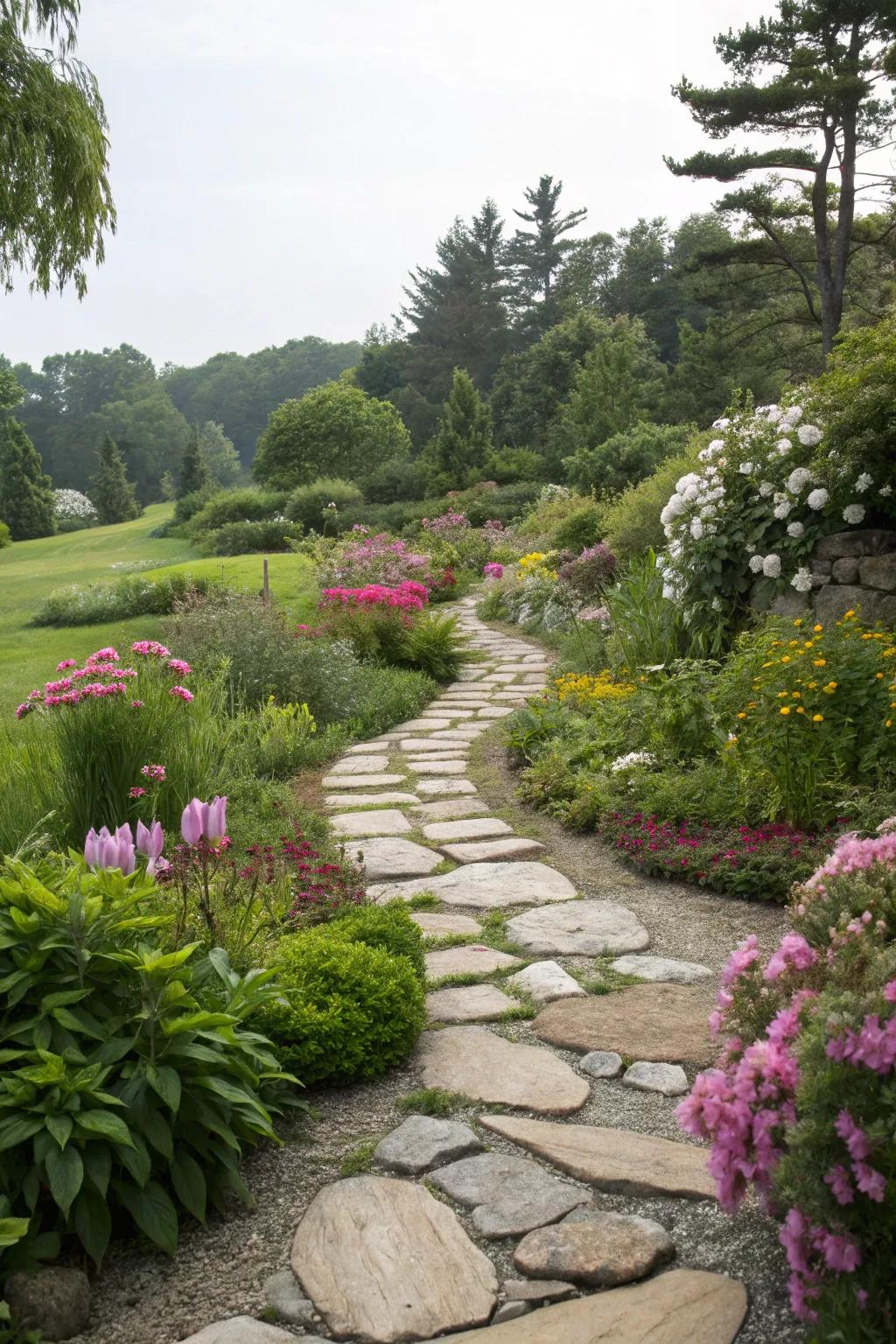 A garden trail conceived for effortless discovery by pets.