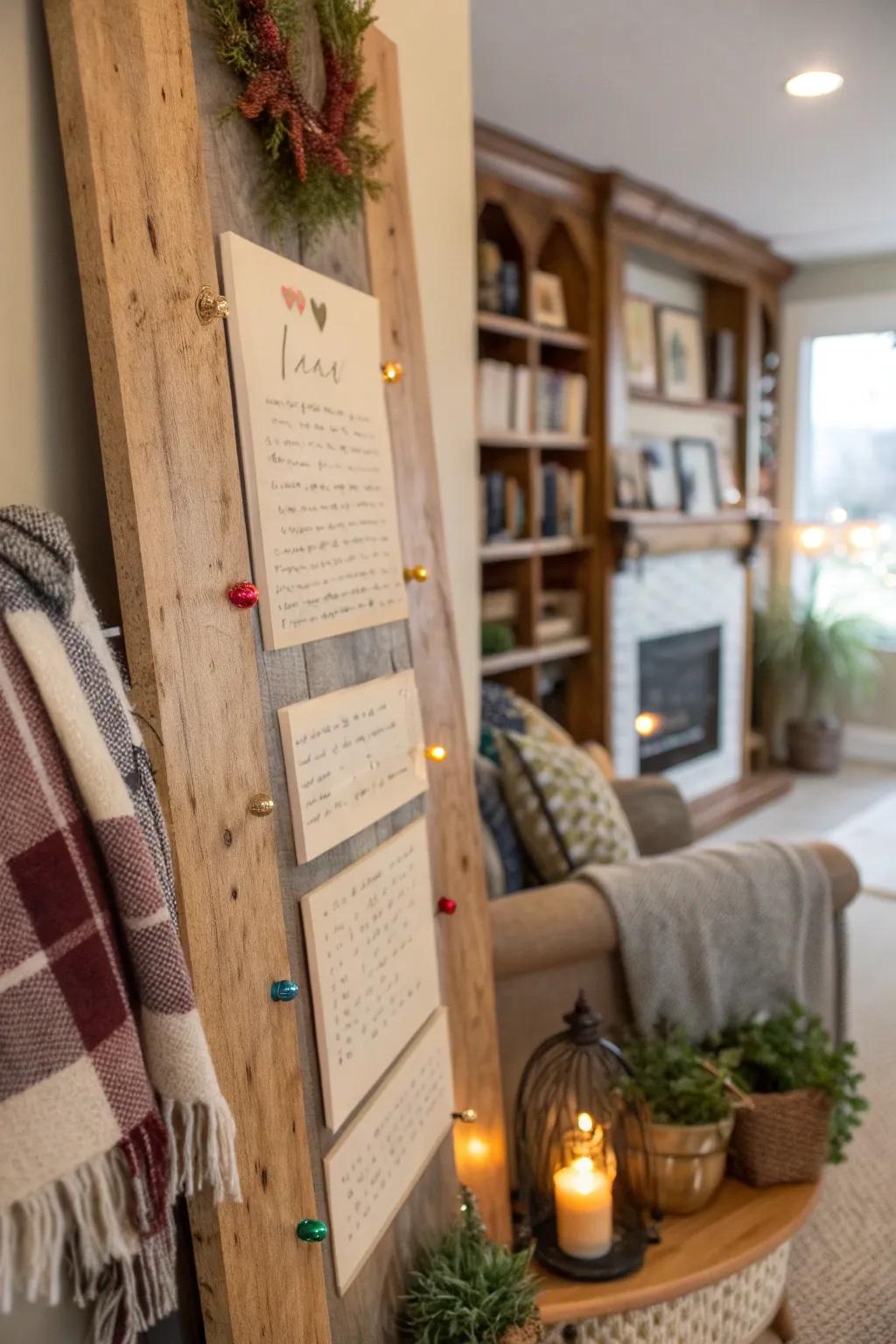A farmhouse poetry board introduces coziness and uniqueness to your interior.